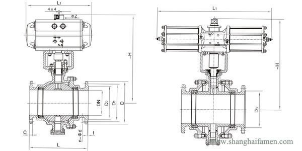 耐高溫氣動(dòng)球閥結(jié)構(gòu)圖